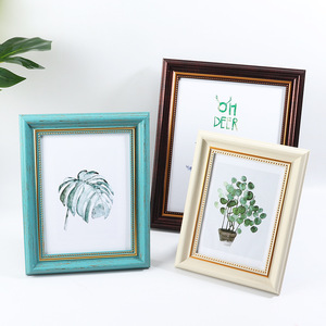 Wholesale 4x6 5x7 6x8 8x10 Inches European Retro Green Golden Wall Hanging <strong>Other</strong> Photo Resin Photo <strong>Frame</strong> Resin <strong>Frame</strong> - Product Image 2