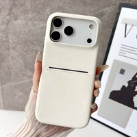 Étui de téléphone magnétique antichoc en cuir PU effet peau d'agneau MUGE pour 18 17 Pro Max/16/15/14 avec 1 emplacement pour carte, ajustement parfait à 100 %