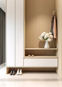 Meuble à <span class=keywords><strong>chaussures</strong></span> sur mesure peu encombrant avec rangement dissimulé pour <span class=keywords><strong>chaussures</strong></span>, idéal pour appartement locatif et hall d'entrée résidentiel - Product Image 3
