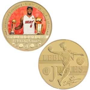 Moneda Conmemorativa del Desafío de la Estrella del Baloncesto King James 23 <span class=keywords><strong>Lebron</strong></span>, 5 Monedas de Iniciación para Niños y Adultos, Regalos para Actividades Deportivas - Product Image 5