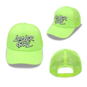 High Quality Custom Printing Logo Foam Green Yellow Blue Pink Trucker Caps Wholesale Mesh Hat Sponge Foam Net Cap Gorras