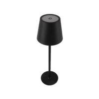 Lampe à intensité variable avec charge USB au design moderne, lumière tricolore portable, abat-jour en métal pour la décoration de la chambre, du bureau, du restaurant, noir