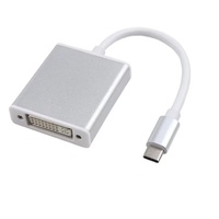 Convertisseur vidéo USB 3.1 USB C Type C mâle vers femelle DVI, câble adaptateur 4K pour ordinateur portable, téléviseur, projecteur