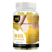 Gummies Effet Optimal Marque Blanche pour Augmentation des Hanches et Fessiers, Supplément Végétalien BBL en Stock