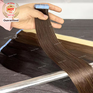 Nueva Tendencia, Cabello Humano Virgen 100% Ruso Remy, Extensiones de Cabello <span class=keywords><strong>con</strong></span> Cinta Invisible, Doble Trama, Económicas para Mujer de Oficina - Product Image 5