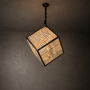 Luminaire suspendu en verre cristal noir PUPPONI, ampoule E12 LED, télécommande, hauteur réglable, garantie de 3 ans, protection des yeux, hôtel - Product Image 2