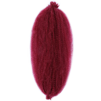 Cheveux Afro Twist Souples Pré-Démêlés et Pré-Bouffis, Kinky Twist Naturel pour Coiffures Protectrices, Tresses au Crochet Type Marley