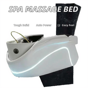 เตียงสระผมไฟฟ้าหรูหราพร้อมระบบนวดศีรษะด้วยน้ำสำหรับทำสปาและสระผมในร้านเสริมสวย - Product Image 3