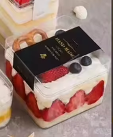 Boîtes à dessert avec couvercles, contenants pour biscuits, tiramisu, fruits, pouding, mousse, parfait