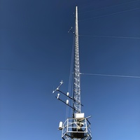 Menara Pengukur Angin Baja Tubular Berkinerja Tinggi Kehua Q235 Q345 Q420 Penyangga Anemometer 10m-200m