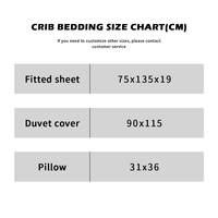 Vente en gros de draps de lit pour bébé Parure de lit avec taie d'oreiller Housse de couette Qualité tissée 60 Western Imprimé Durable