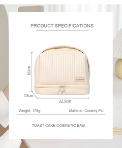 Bolsa de maquillaje Tusi, bolsa de separación para artículos secos y húmedos, bolsa de almacenamiento de cosméticos, bolsa de maquillaje de gran capacidad, bolsa de aseo de alta gama - Product Image 6