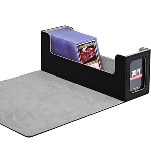 Boîte de rangement portable en cuir PU imperméable pour cartes de <span class=keywords><strong>jeu</strong></span> Juzi Wholesale, boîte de rangement Commander avec fenêtre de visualisation - Product Image 6