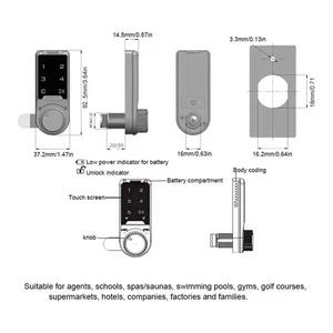 Serrure de cabinet à clavier électronique pour l'école, le bureau, la salle de sport, le <span class=keywords><strong>club</strong></span> ou la boîte aux lettres, porte en acier et en bois pour un stockage sécurisé - Product Image 5