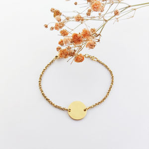 Lot de 10 bracelets plaqué or 18k, matériaux en acier inoxydable, breloques, accessoires pour bijoux de bébé - Product Image 4