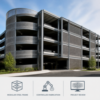 Garage préfabriqué en acier durable pour abri de voiture, bâtiment d'atelier métallique robuste