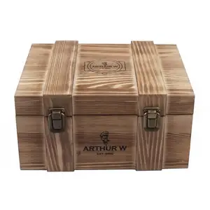 高端花式标志激光奢华笔精油茶表葡萄酒中密度纤维板礼品木盒