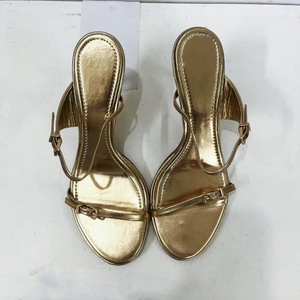 Factory Wholesale New Summer Gold High-heeled Sandals Women's Stiletto Heels Fashion Shoes - Product Image 3