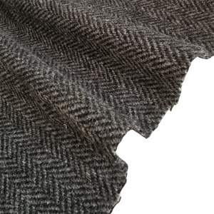 Kiểm tra duy nhất hai mặt dày 520gsm trọng lượng nặng 100% len worsted Áo khoác mùa đông xương cá tự nhiên màu sắc đồng bằng suiting Vải len - Product Image 5