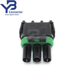 موصل YB 12020829 ثلاثي الأطراف لحزمة أسلاك ديلفي نصف مغلقة أنثى مقاومة للعوامل الجوية لسيارات جنرال موتورز - Product Image 5