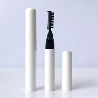 Vente en gros Vegan 2-en-1 pinceau à sourcils fins Tube blanc et bleu imperméable avec brosse à double tête bouchon à vis outil de maquillage
