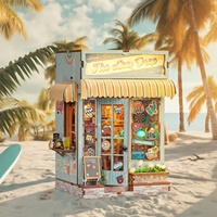Hamaileon Kits de maisons miniatures en bois à monter soi-même, version Q, décorations réfléchies pour Halloween/Noël, cadeau pour adultes/adolescents