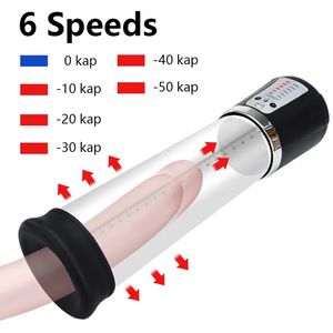 Pompe à pénis électrique automatique, 6 niveaux de succion, écran LCD, rechargeable par USB, pompe à vide pour l'<span class=keywords><strong>agrandissement</strong></span> du pénis pour hommes - Product Image 3