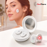 Patchs hydrocolloïdes LED pour l'acné, thérapie par lumière rouge rechargeable, lot de 2, lumière rouge et bleue électronique, pour boutons et imperfections