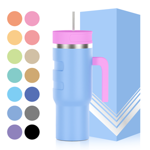 30oz 40oz Double Wall 304 Stainless Steel Vacuum <b>Flask</b> Leak Proof Keep Hot or Cool Thermal Tumbler <b>with</b> Lid and <b>Straw</b> - Product Image 2