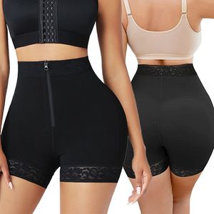 Taille haute abdominale jambes minces ascenseur fesses pantalon vague bas fermeture éclair sport serré grande taille corps façonnage - Product Image 4