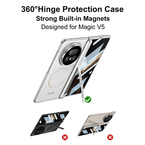 <span class=keywords><strong>GKK</strong></span> avec charnière magnétique étui antichoc couverture complète support de protection étui de téléphone portable pour Huawei Honor Magic V5 étuis - Product Image 5