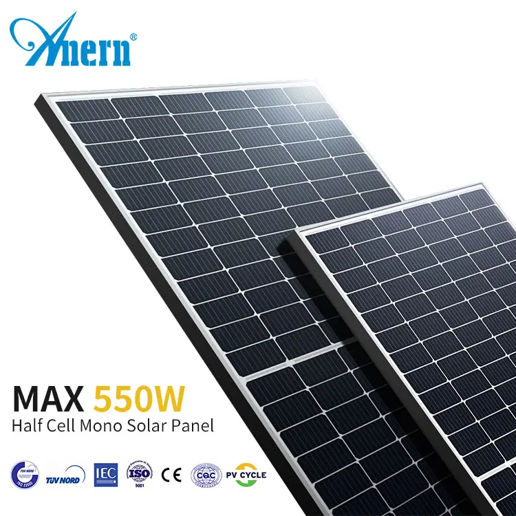 Anern 400W panel solar 550W placa solar 500 vatios precio