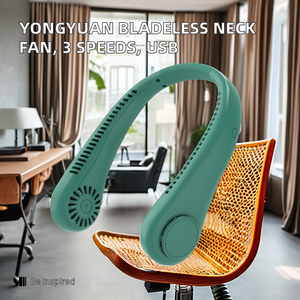 Mini ventilador de cuello portátil con logotipo personalizado, recargable por USB, <span class=keywords><strong>3</strong></span> velocidades, enfriador sin aspas ajustable, colgante gratis para coche, uso al aire libre - Product Image 3