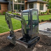 Mini-excavatrice sur chenilles 1,8T 2T 3T avec moteur diesel CE EPA pour espaces étroits et aménagement paysager, moment de charge élevé, livraison gratuite, garantie 1 an