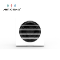 Ventilateur d'extraction d'air mural AMX avec lames en plastique et roulement à billes pour usage domestique, idéal pour la cuisine, la fenêtre et la salle de bain