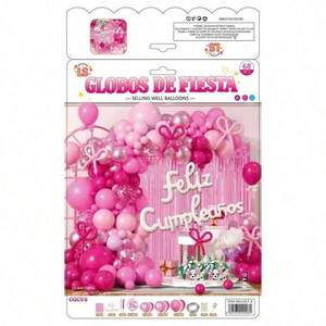 Ensemble de ballons décoratifs, décoration de fête élégante rose, 5-7 ans, montage facile - Product Image 5