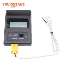 Pengukur suhu termometer Digital tipe-k TM902C, pengukur temperatur termokopel jarum TP01-50C hingga 1300C