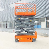 Plateforme élévatrice à ciseaux autopropulsée en alliage d'aluminium, homologuée CE, électrique, hydraulique, 6 m, portable, capacité de charge 1000 kg, moteur 48 V