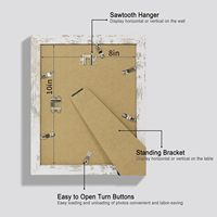 Set de cadres photo en bois multicolore Acier inoxydable 8x10 Affichage en verre 5x7 8x10 Tapis photo A4 A3 Flip Frame for Tabletop Wall