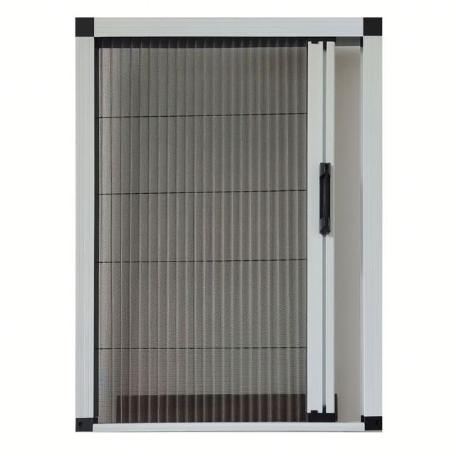 Factory Wholesale Aluminum Frame Plisse Fly Screen Doors With Polyester Pleated Mesh Net Sliding Window Doors