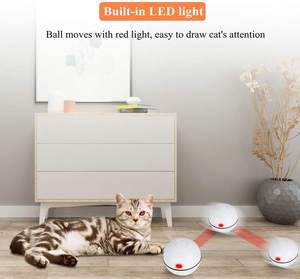 360 derajat berputar otomatis LED bola pintar mainan kucing USB isi ulang anak kucing lucu Chaser hewan peliharaan Modern ramah lingkungan Roller mainan - Product Image 4