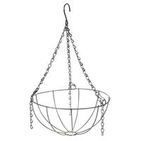 En gros décoration de jardin enduit de poudre noire d'intérieur de bâti de mur de pot de fleur en fer support paniers suspendus de fleurs