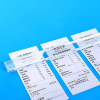 Support de reçus et de tickets transparent en acrylique pour les magasins de thé au lait, les restaurants, les cuisines, les bureaux de caisse