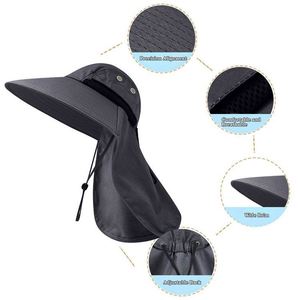 Sombrero de Sol de Nailon con Protección UV para Exteriores, con Visera y Solapa para el Cuello, para Caza, Pesca, Senderismo, Camping, Deportes, Viajes, para Hombres y Mujeres, para las Cuatro Estaciones - Product Image 2
