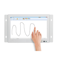 Écran tactile capacitif blanc de 7 pouces, résolution 1024x600, interfaces AV/BNC/VGA/HD pour usage industriel et médical