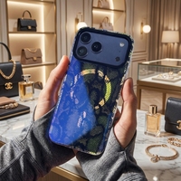 Étui de téléphone magnétique IMD personnalisé bleu éclatant avec revêtement anti-rayures, coque mobile avec logo OEM pour iPhone 17 16 et Samsung