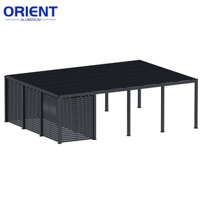 <span class=keywords><strong>Pergola</strong></span> moderne en aluminium et verre, best-seller, <span class=keywords><strong>avec</strong></span> lames réglables pour système d'ombrage de jardin et de terrasse extérieurs - Product Image 6