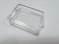 Boîte à clipser en plastique PS transparent 54*42*10mm, petite boîte de rangement à charnière pour bijoux, petites pièces, présentoir, emballage