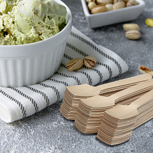 Piccoli cucchiai da gelato in legno per degustazione, campionamento yogurt - Product Image 5