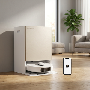 Aspirateur robot DREAME avec filtre HEPA, alimenté par batterie, élimination automatique de la saleté, contrôle par application pour le balayage et le lavage domestiques - Product Image 3